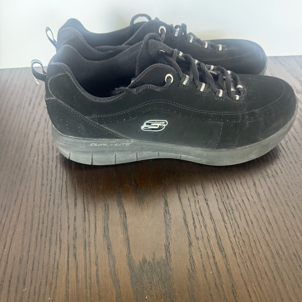 Womens 9 Skechers shoes air cooled memory foam casual black - Picture 3 of 5